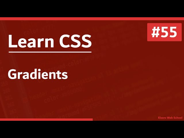 Learn CSS In Arabic 2021 - #55 - Gradients