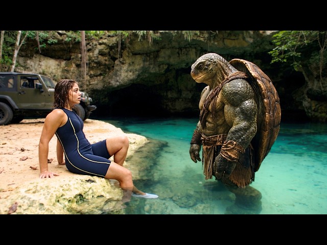 Beautiful Diver Tries to Climb Out of a Hidden Cenote… Then Something Rises in Front of Her
