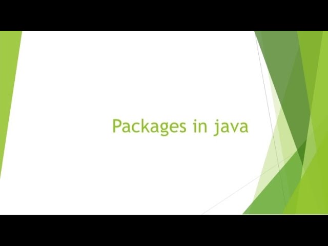 Packages in java
