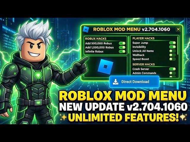 Roblox Mod Menu 2.704.1060 Unlimited Robux | Roblox Mod Apk Unlimited Robux | Roblox MOD MENU APK