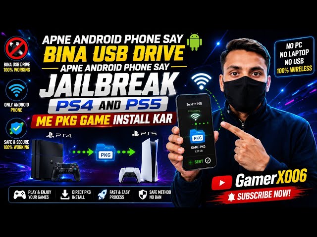 PKG Game Install In Android phone/ ps4 and ps5 Jailbreak 
