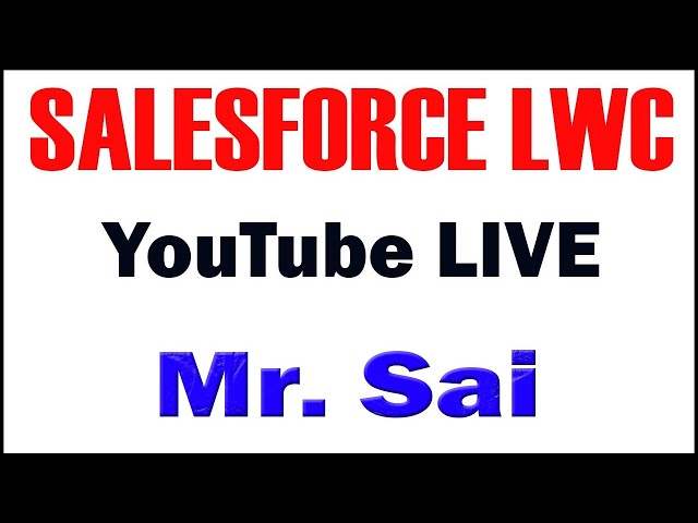 SALESFORE TUTORIAL BY MR.SAI SIR