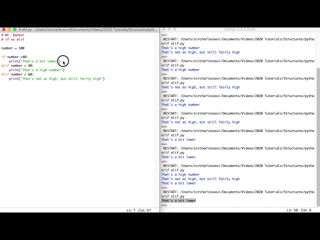 Python 3: if vs elif