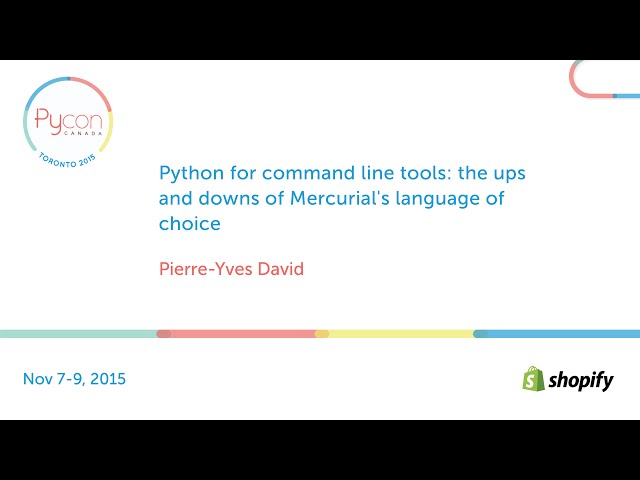 Python for command line tools: the ups and downs of Mercurial's language choice (Pierre-Yves David)