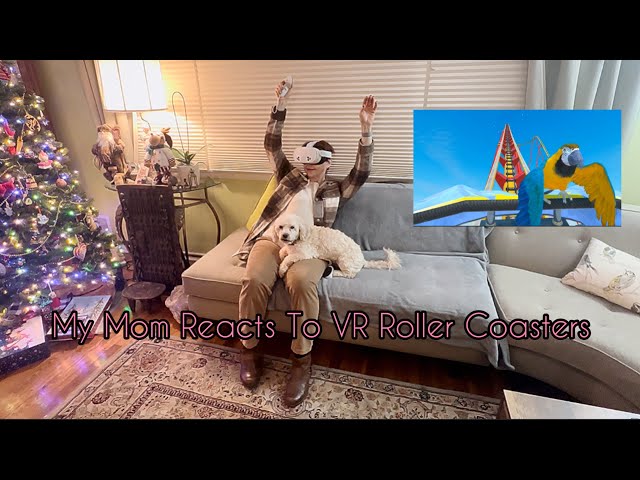 My Mom Reacts To VR Roller Coasters