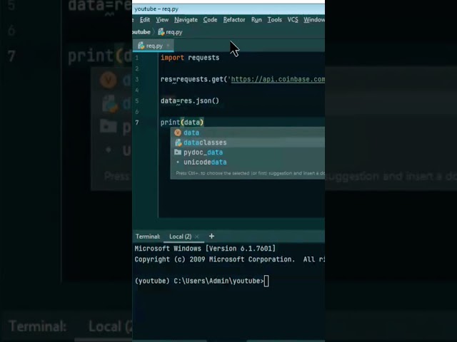 Http get request using Python ( requests library)