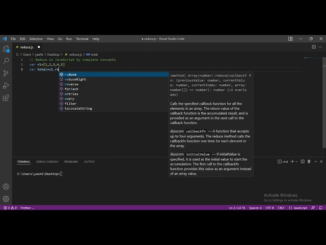 Reduce in JavaScript | By complete concepts