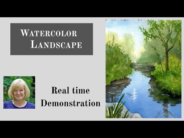 Watercolor Landscape with River - 6 Secrets to Successful Landscape Painting for Beginners