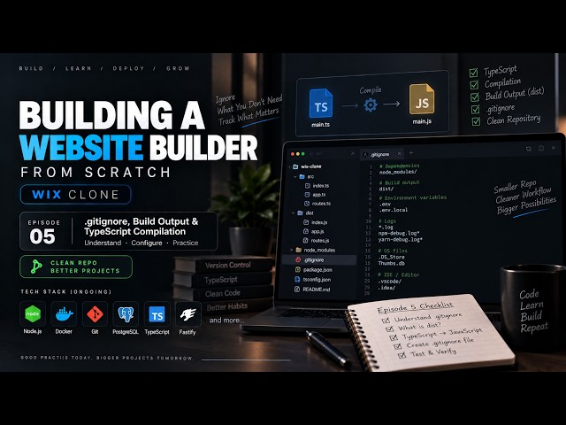 5. Building a Website Builder from Scratch (Wix Clone)  — Gitignore, dist & TypeScript Compilation