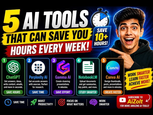 5 AI Tools That Can Save You Hours Every Week 🤯