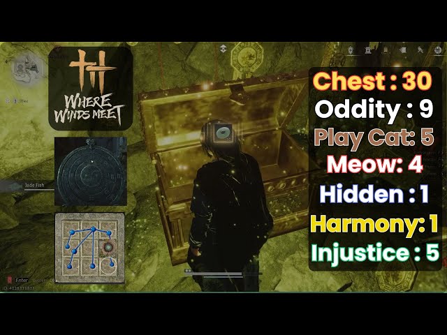 Guide 100% Ethereal Mountain (Chest, Cats, Oddity, Harmony, Hidden Path, Injustice) Where Winds Meet