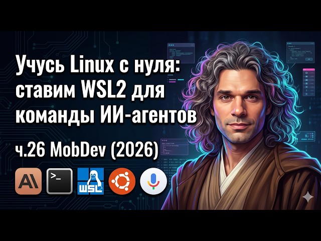 Учусь Linux с нуля: ставим WSL2 для команды ИИ-агентов. ч.26 MobDev (2026)