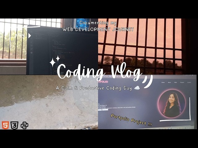 Code With Me: Building Portfolio Landing Page | Learning Python | Rainy Day Coding Vlog