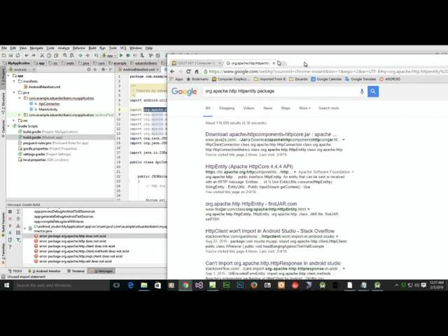 android studio - How to fix  Error package org apache http does not exist
