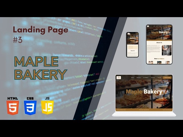 Maple Bakery Landing Page | Header & Navigation | Responsive & JavaScript | #3
