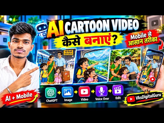 AI से Cartoon Story Video कैसे बनाएं? 😱 | Mobile से आसान तरीका | Full Tutorial