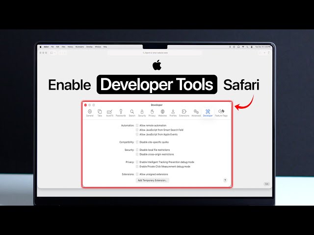 How To Enable Developer Tools Menu In Safari On Mac?