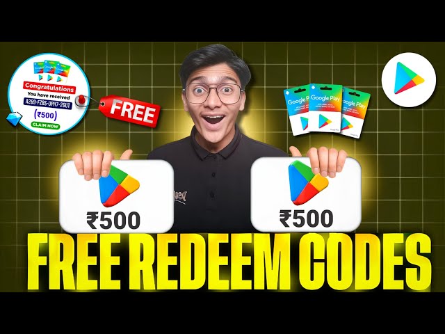 FREE REDEEM CODES INSTANT 🤩 | ₹500 REDEEM CODE FREE | HOW TO GET GOOGLE PLAY STORE REDEEM CODES FREE