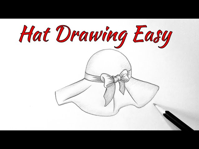 How to draw a beautiful girl hat/cap easy step by step Hat drawing  simple tutorial for beginners
