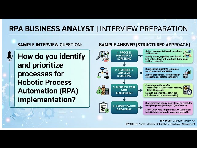 How to Identify & Prioritize Processes for RPA | Business Analyst Interview Q&A