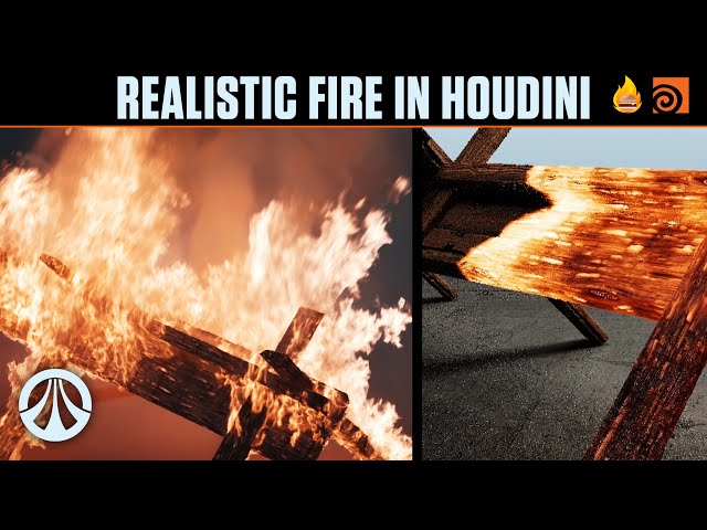 Realistic Fire FX  | Houdini FX Tutorial - Full Scene Included |