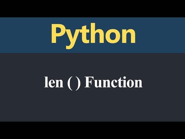len Function in Python (Hindi)