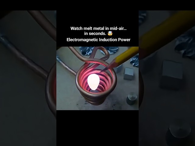 Melt metal in mid-air… with Electromagnetic Induction power