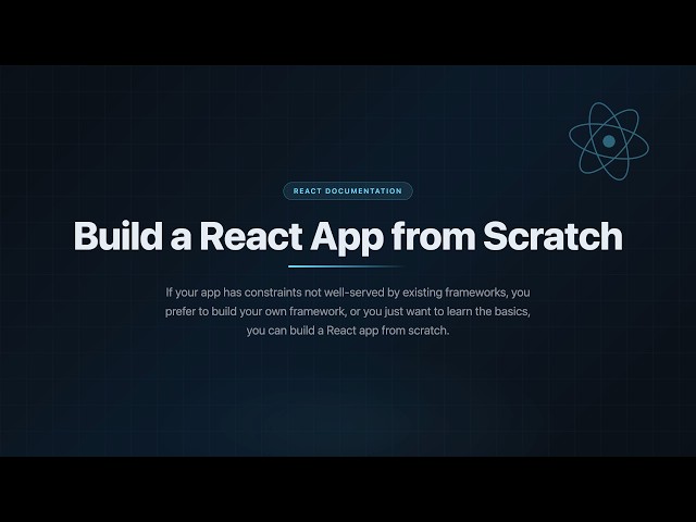 Build A React App From Scratch