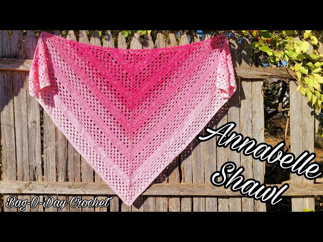 Easy Beginner Friendly Crochet Shawl Tutorial / Annabelle Shawl