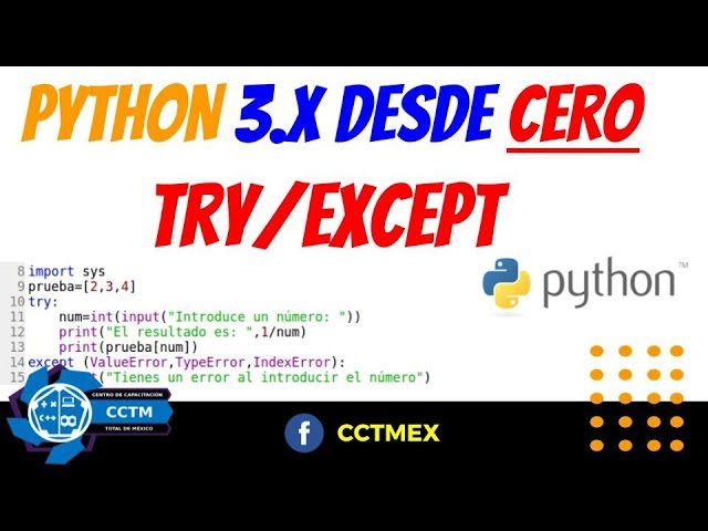 Excepciones│Try │Except │Python │Atrapar errores│Básico