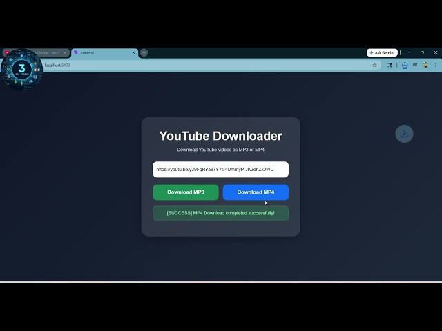 YouTube download tool (React.js and node, express.js)
