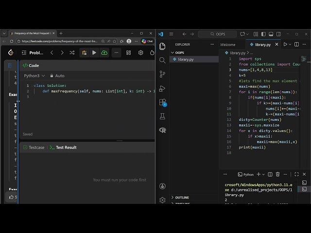 1838. Frequency of the Most Frequent Element
