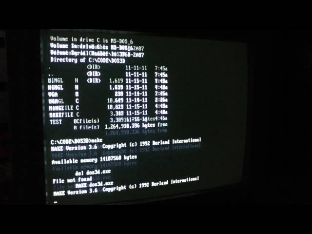 16bit DOS 3D cube in VGA mode 13h