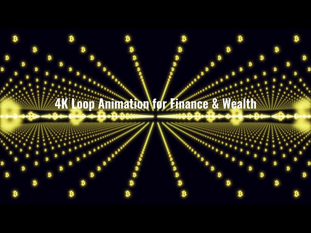 Flying Through Bitcoin Symbols | 4K Loop Animation for Finance & Wealth