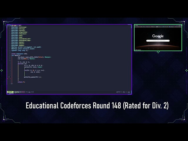Educational Codeforces Round 148 (Rated for Div. 2) Screencast