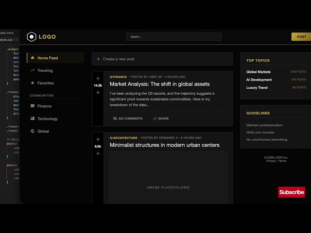 How to Build a Forum Website In HTML & CSS