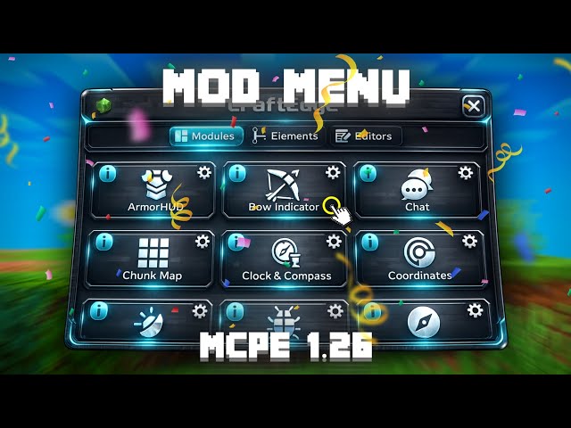CraftEdge Client v2 For MCPE 1.26+ (MOD MENU)