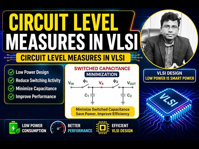 Circuit level measuresinVLSI in telugu,Circuitlevel measuresin VLSI,Switched CapacitanceMinimization