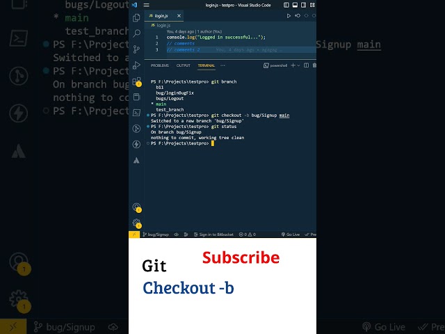 Git Tutorial Telugu: Create New Branch (Git Checkout) Git GitHub, Telugu Git Course, GitHub Tutorial