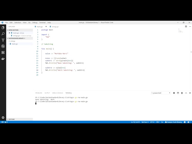 Go Programlama : Substring