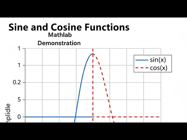 🌊 MATLAB Project Demonstration | Plot of sin(x) and cos(x) on the Same Graph | Subhra Ghosh
