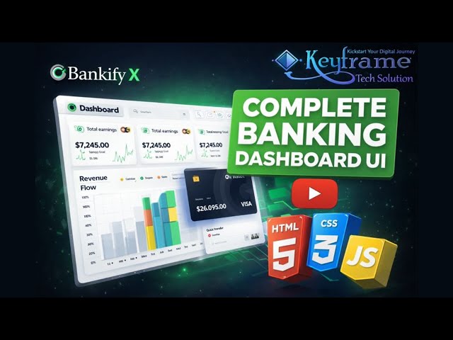 BankifyX – Complete Banking Admin Dashboard UI | All Pages Preview (HTML CSS JS)