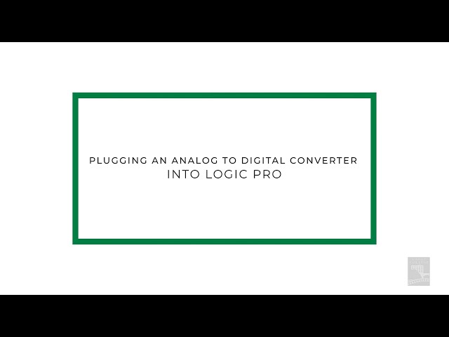 Plugging an Analog to Digital Converter into Logic Pro