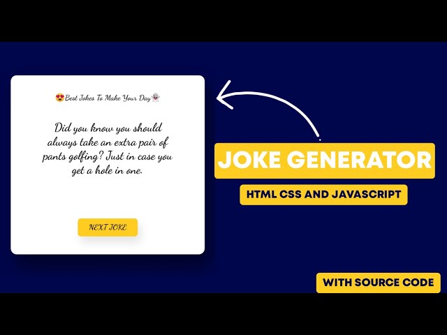 Joke Generator Javascript | How to Fetch Jokes From API | UNLIMITED JOKES | #Shorts