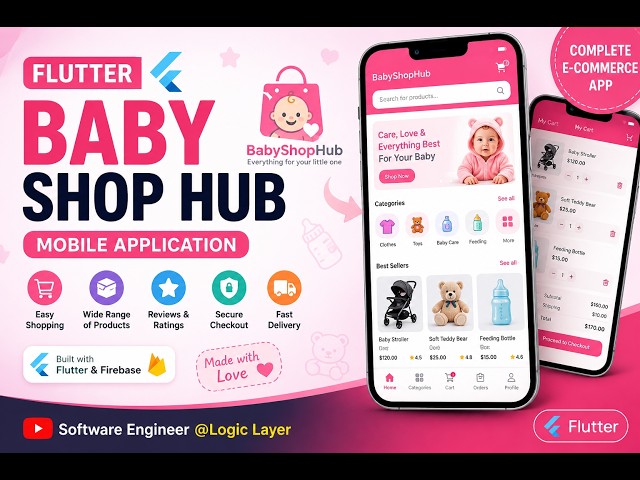 BabyShopHub Flutter App 🛒 | Complete E-Commerce Mobile Application with Firebase