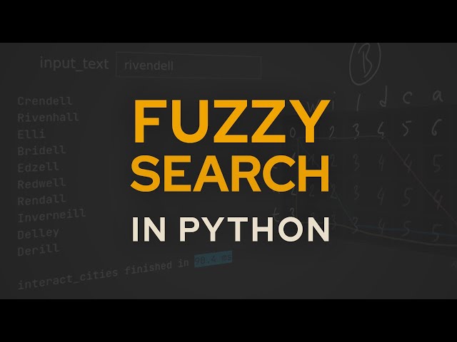 How Fuzzy Text Search Works