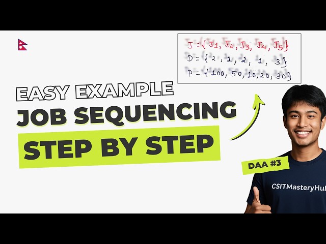 Job Sequencing with Deadline Explained with Example | Greedy Algorithm