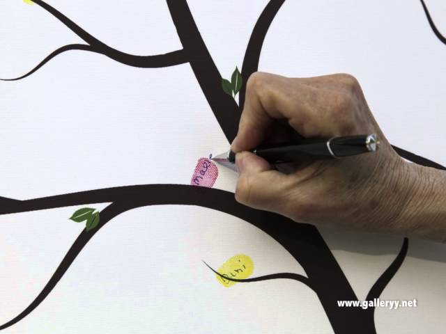 Fingerabdruck Leinwand - wedding tree Leinwände