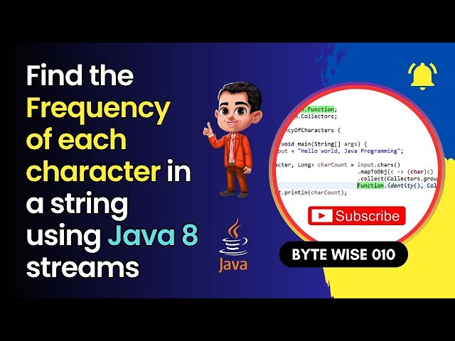 Find the frequency of each Character in a String | Java 8