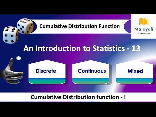 Distribution Function (CDF) in Malayalam | An Introduction to Statistics - 13 |